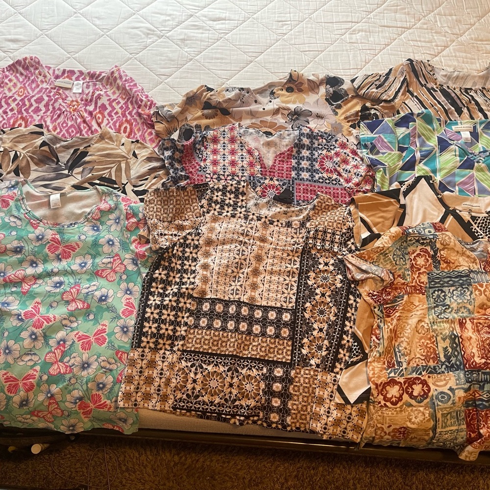 Alfred Dunner Short sleeve tops size 1x lot of 10
